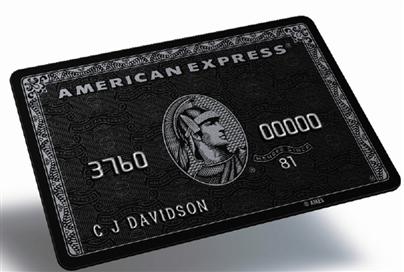 American Express Centurion Card: Black Amex, schwarze Karte - ZKA American Express Centurion Card: Black Amex, schwarze Karte - ZKA
