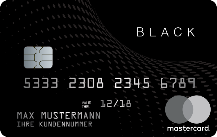 black and white prepaid kreditkarte